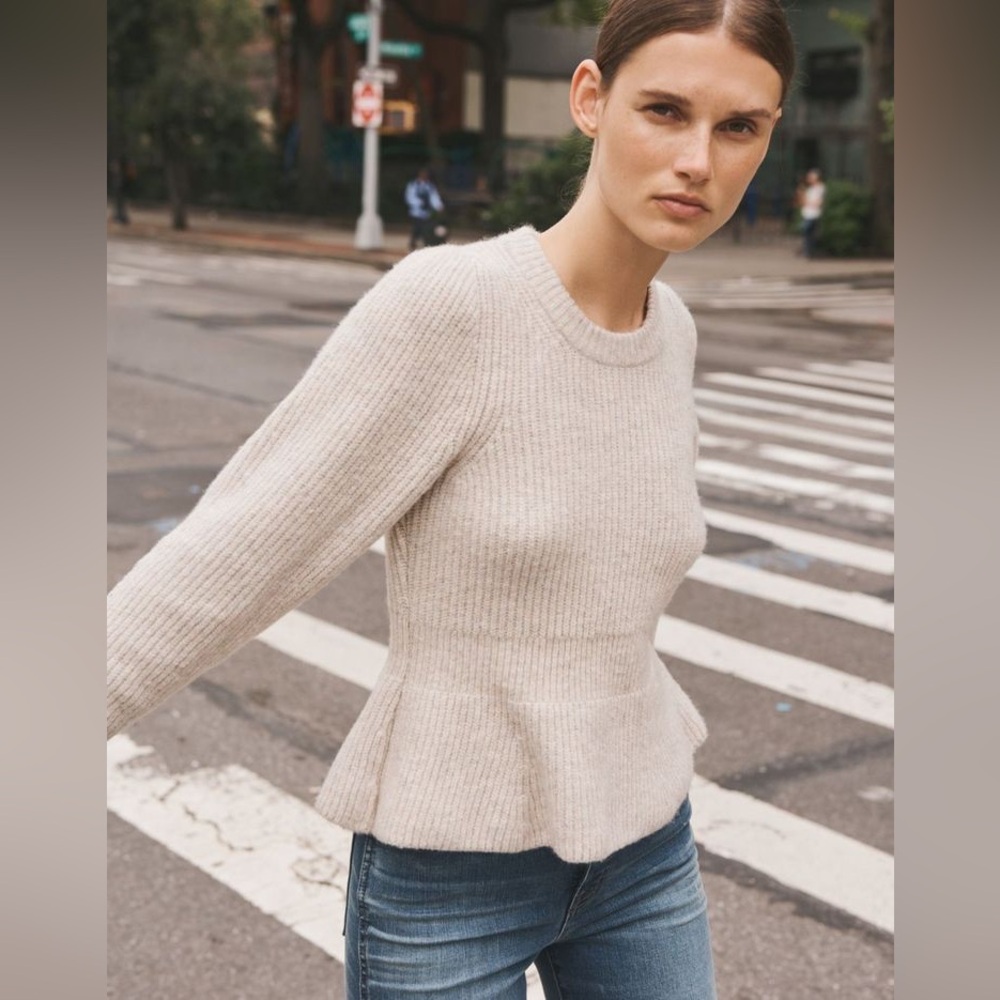 Madewell Peplum Pullover Sweater